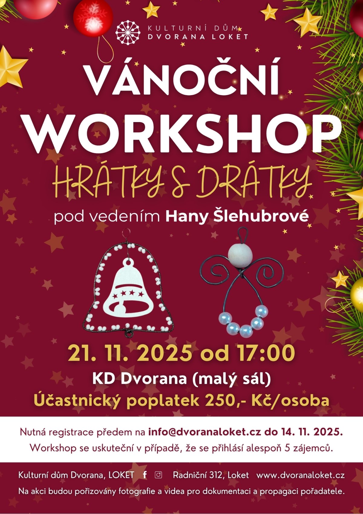 Vánoční workshop - Hrátky s drátky
