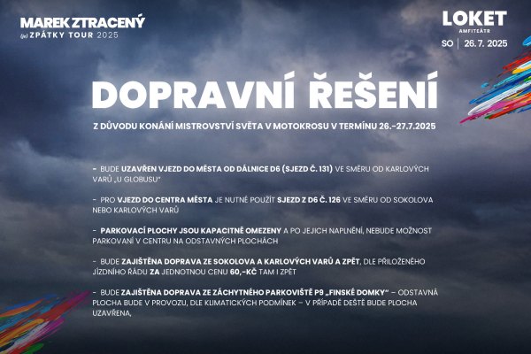 Dopravní omezení a přepravní přehled – víkend 26.–27. 7. 2025