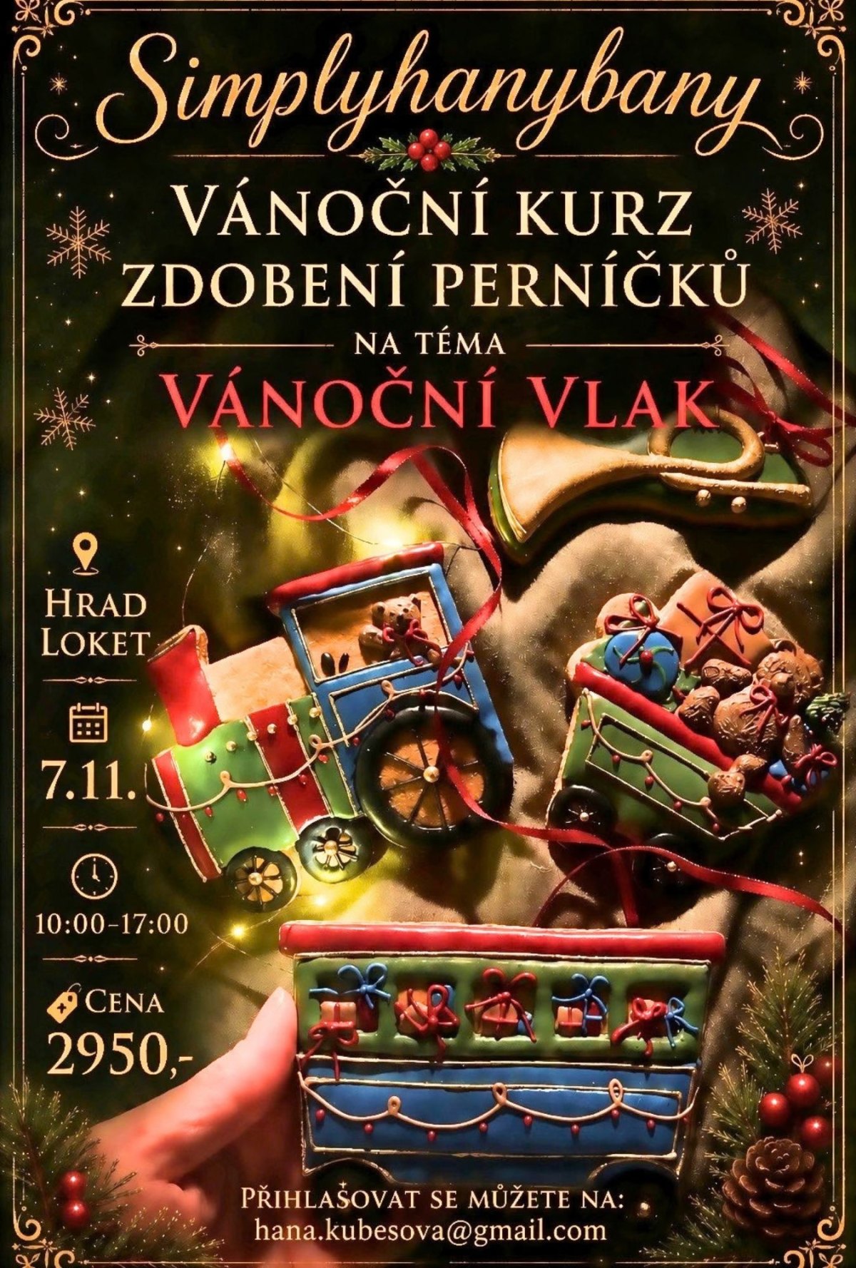 Vánoční kurz zdobení perníčků na hradě Loket