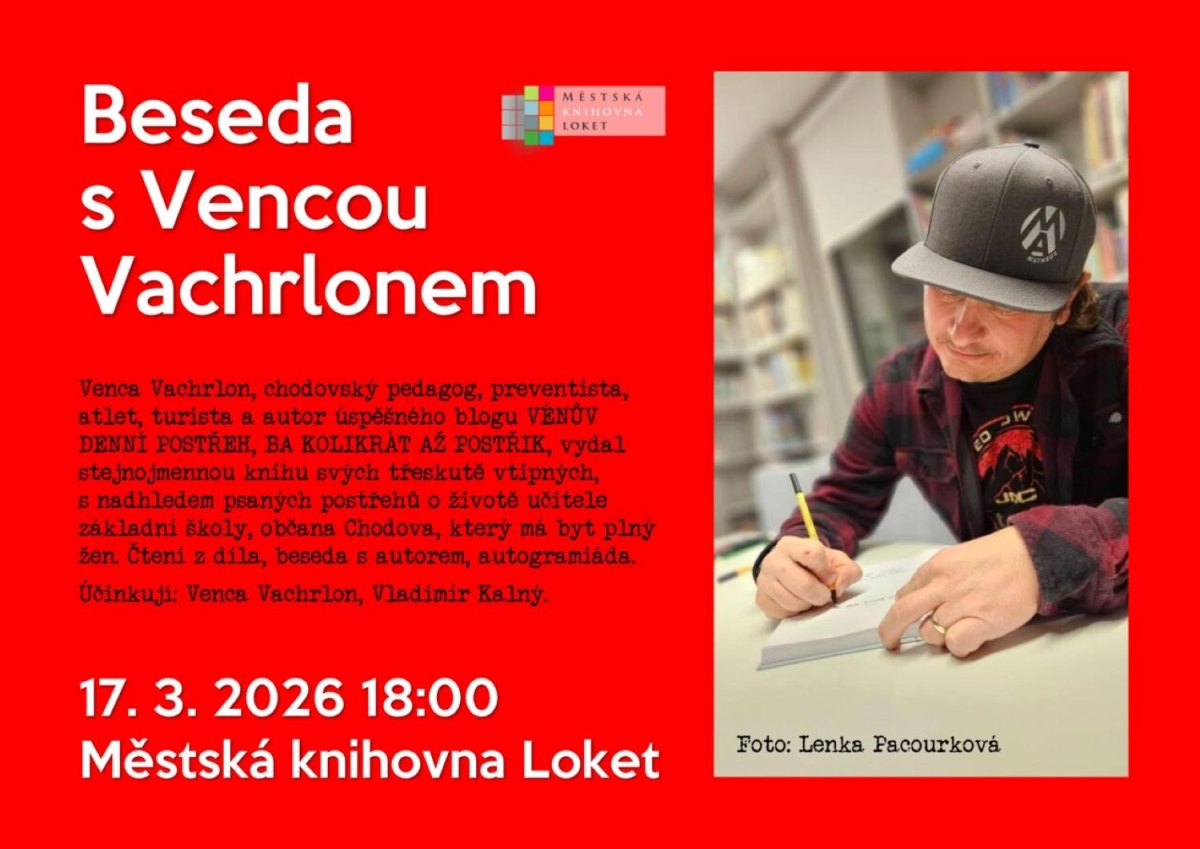Beseda a autorské čtení s Vencou Vachrlonem